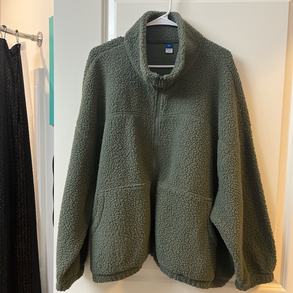 Cozy Green Sherpa Jacket